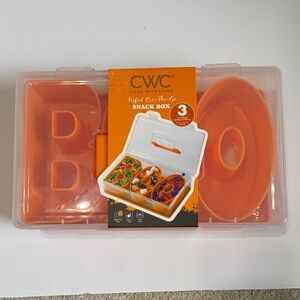 CWC Orange 3-Compartment Snack Box